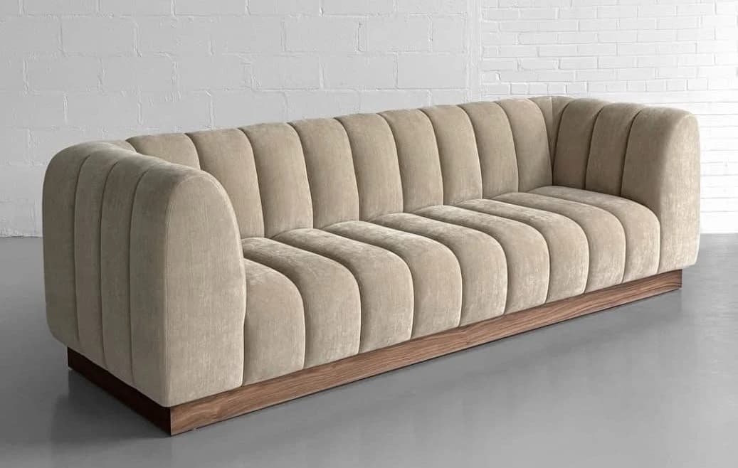 Luxury sofa set with premium upholstery and cushions